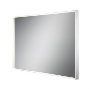 Edge-lit, rocker switch rectangular mirror, 29 watts