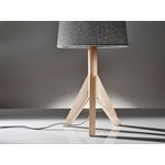 Lampe de table, finition grise, 1 X A19