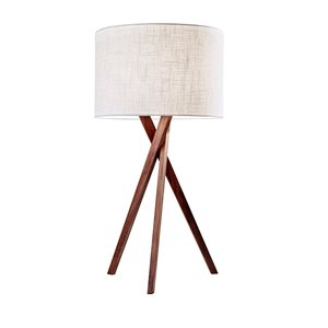 Lampe de table, finition blanc bois, 1 X A19