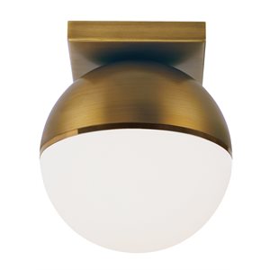 LED ceiling flush mount, aged brass finish, 14 watts, 2700K