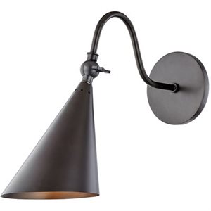 Light Wall Sconce, old bronze finish, 1 X T6