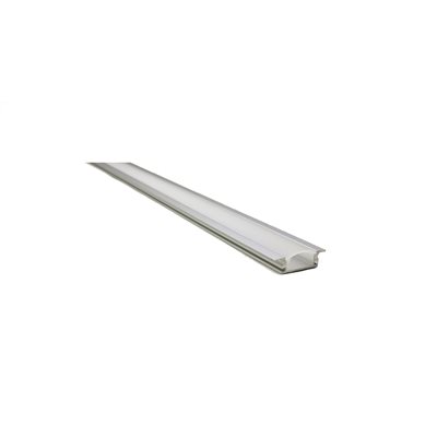 Aluminum extrusion with frosted acrylic diffuser, recessed model with vanes, 96 inches