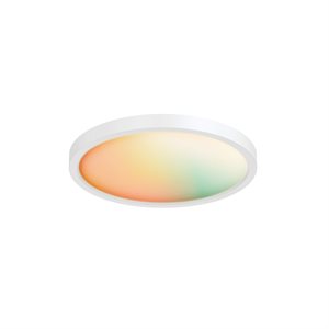 14 inch LED smart ceiling light, white finish, 18 watts, WiFi, CCT and adjustable color